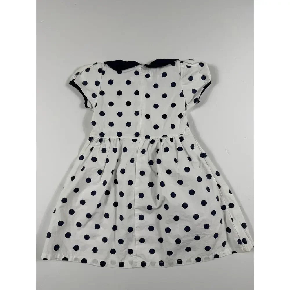Ralph Lauren Vintage Dress Size 4 Peter Pan Collar Polka Dot